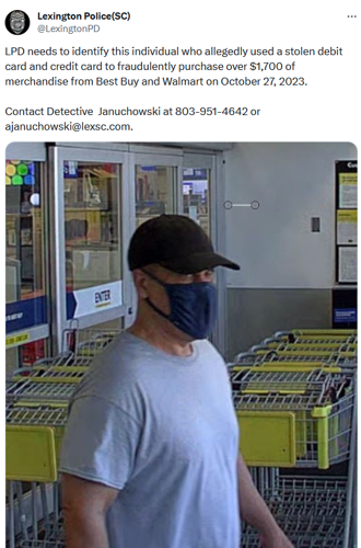 LPD looking for man accused of using stolen credit cards at major ...