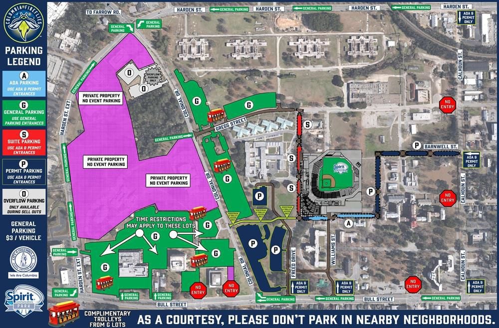 Parking Plan For Columbia Fireflies Includes Bull Street Parking 