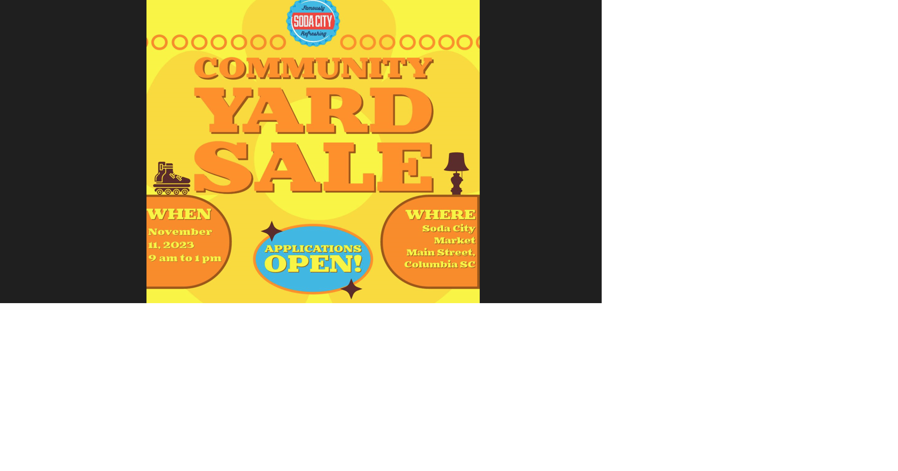 Applications open for Soda City Market's Community Yard Sale Columbia