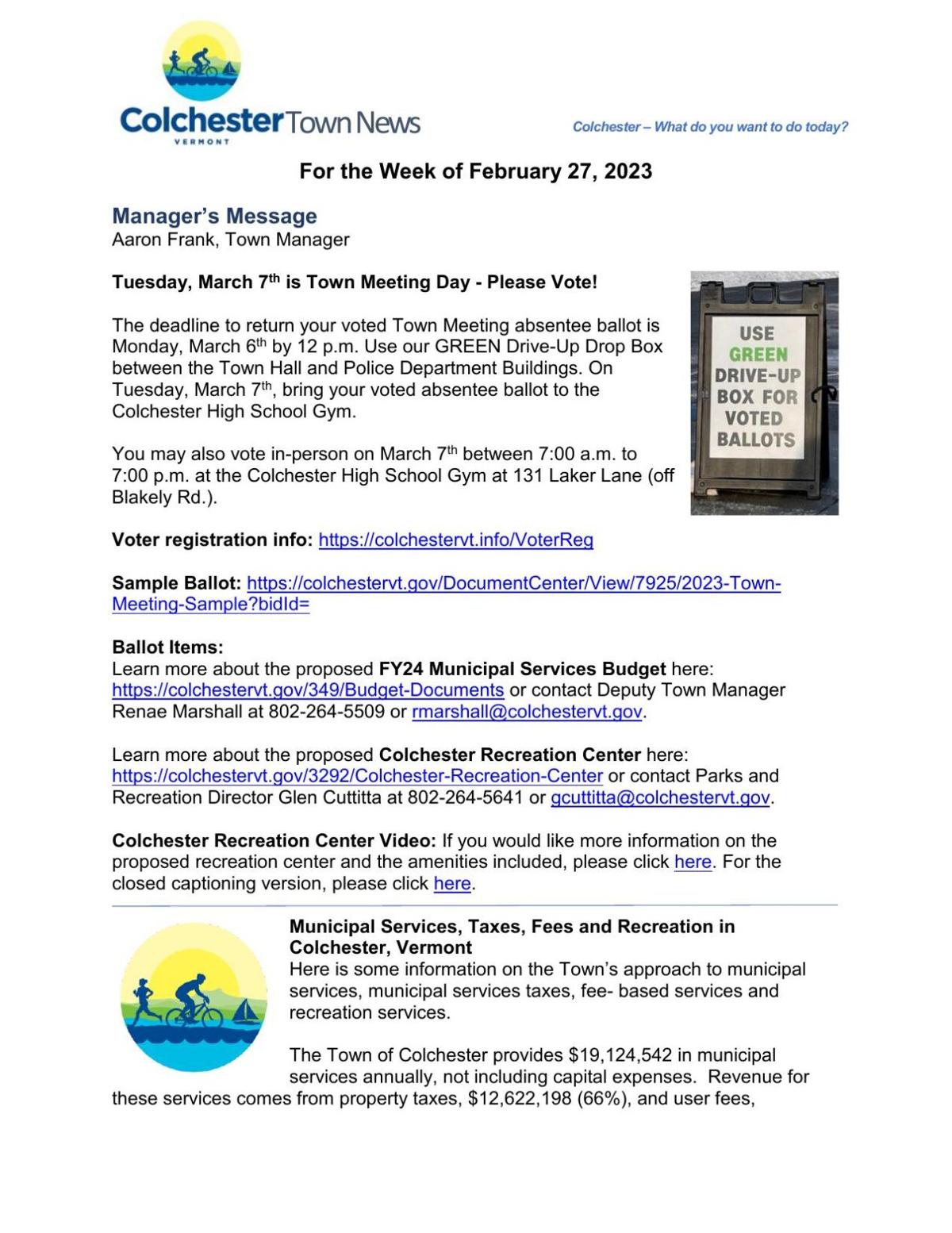 For the Week of February 27