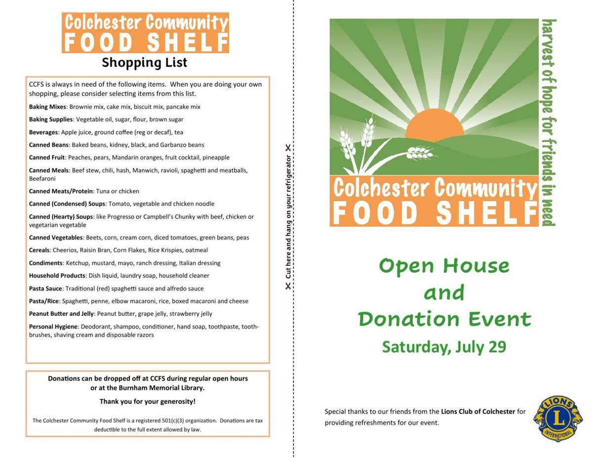 Colchester Food Shelf sees most dire need to date, hosts open house to