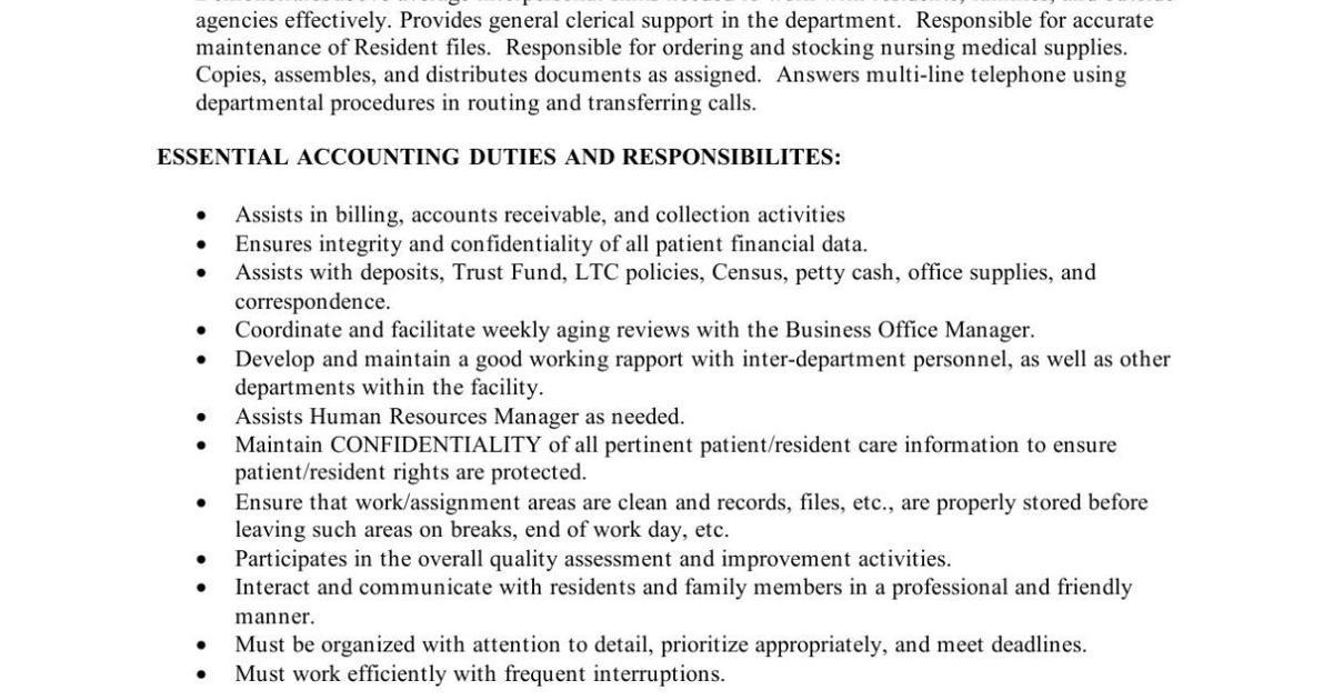 Business Office Assistant Job Description Holiday Hill Colemantoday business-office-assistant-job-description-holiday-hill-colemantoday