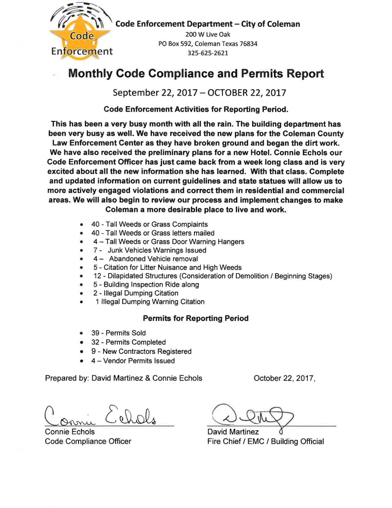2c. Code Enforcement.pdf | | colemantoday.com