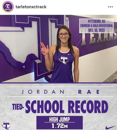 Jordan Rae Ties Tarleton High Jump Record in First College Meet ...