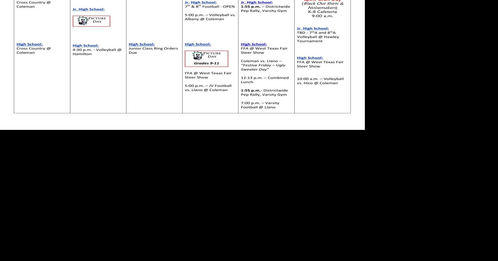 CISD Calendar for This Week News