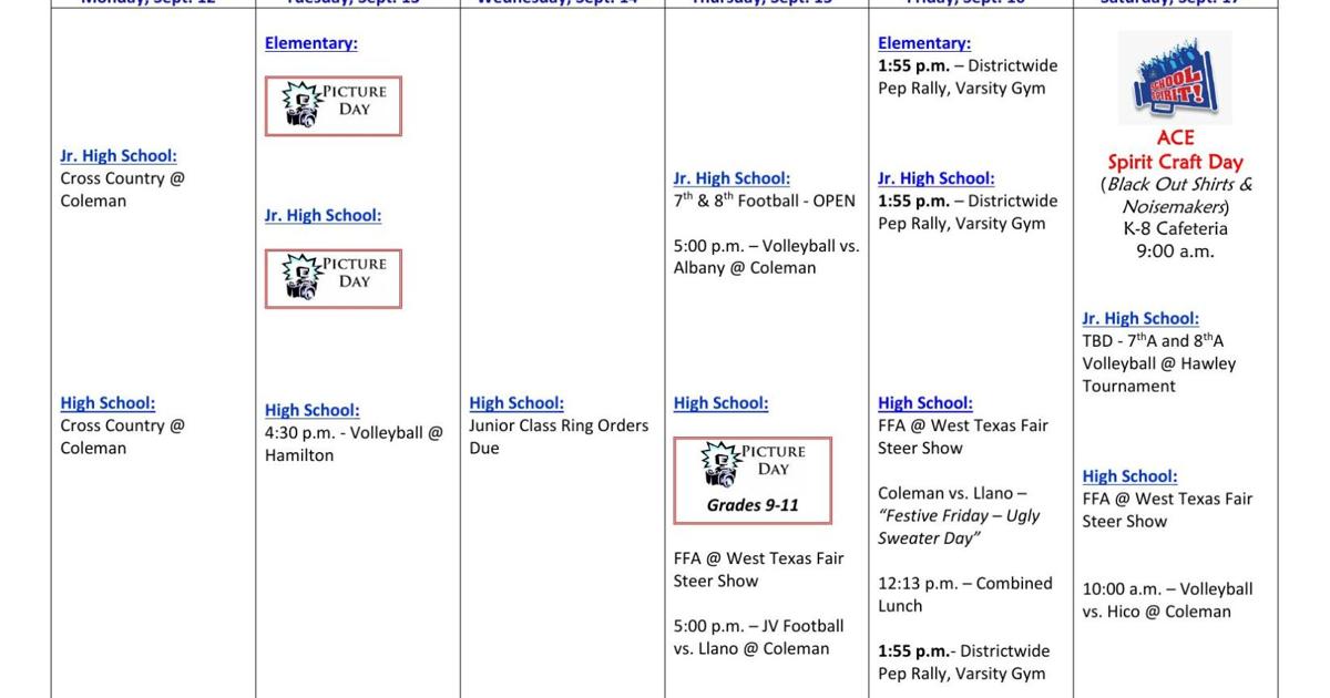 CISD Calendar for This Week News