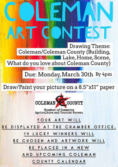 Coleman Art Contest - Due March 30