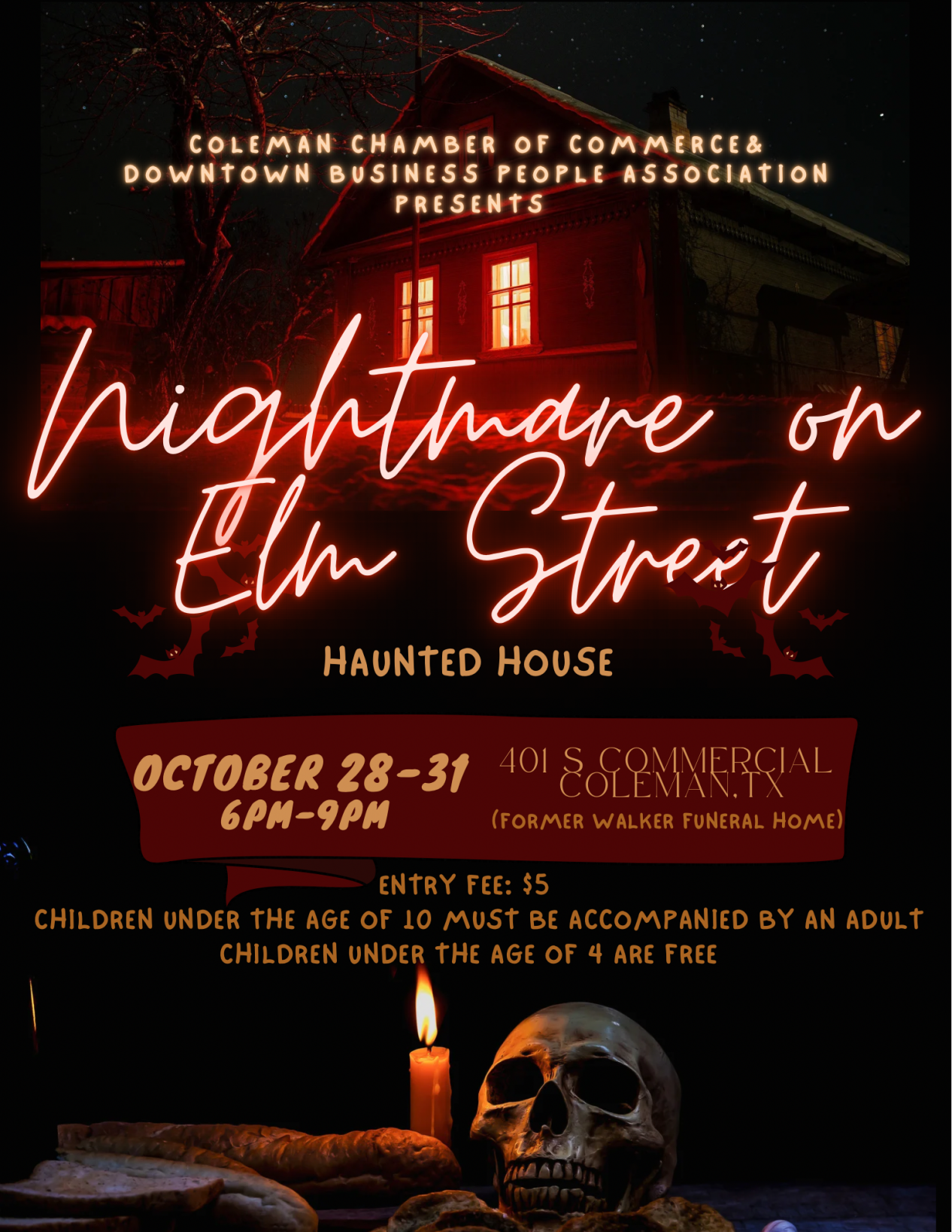 "Nightmare on Elm Street" HAUNTED HOUSE Calendar