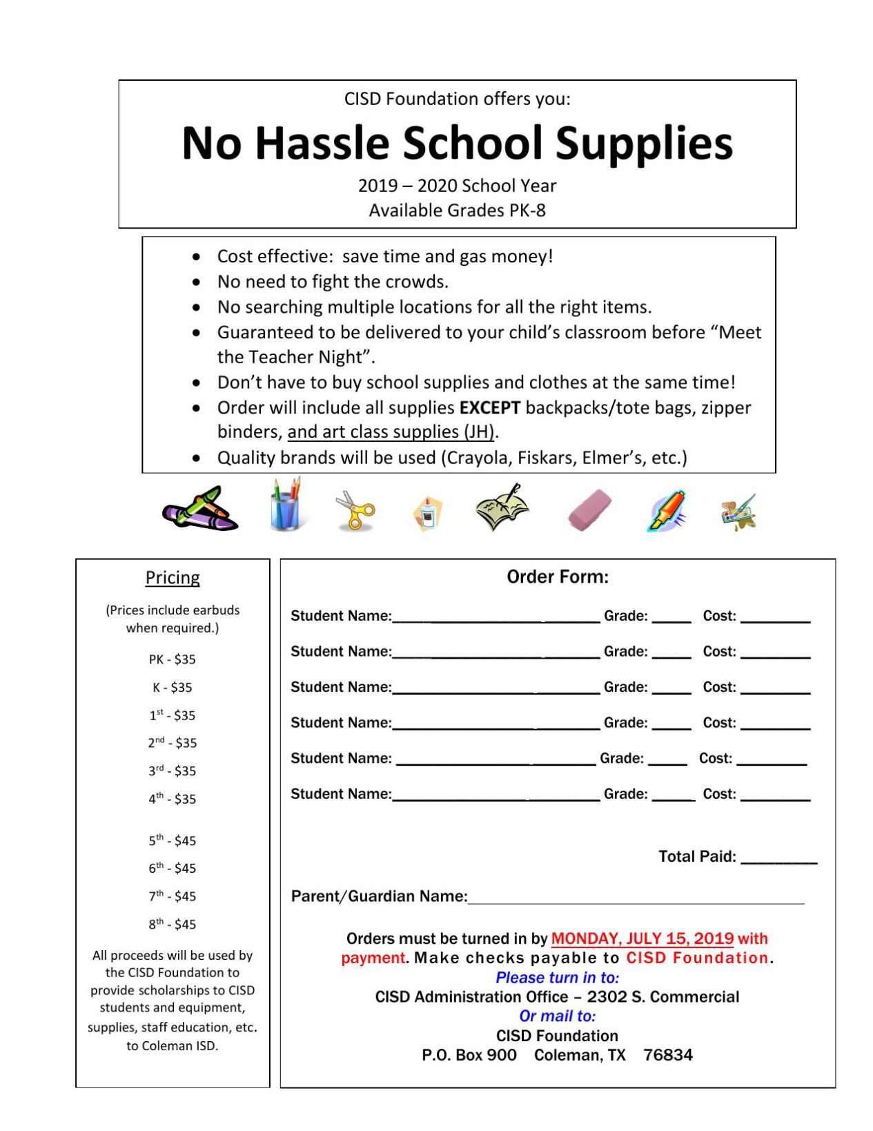 no-hassle-school-supply-order-form-colemantoday