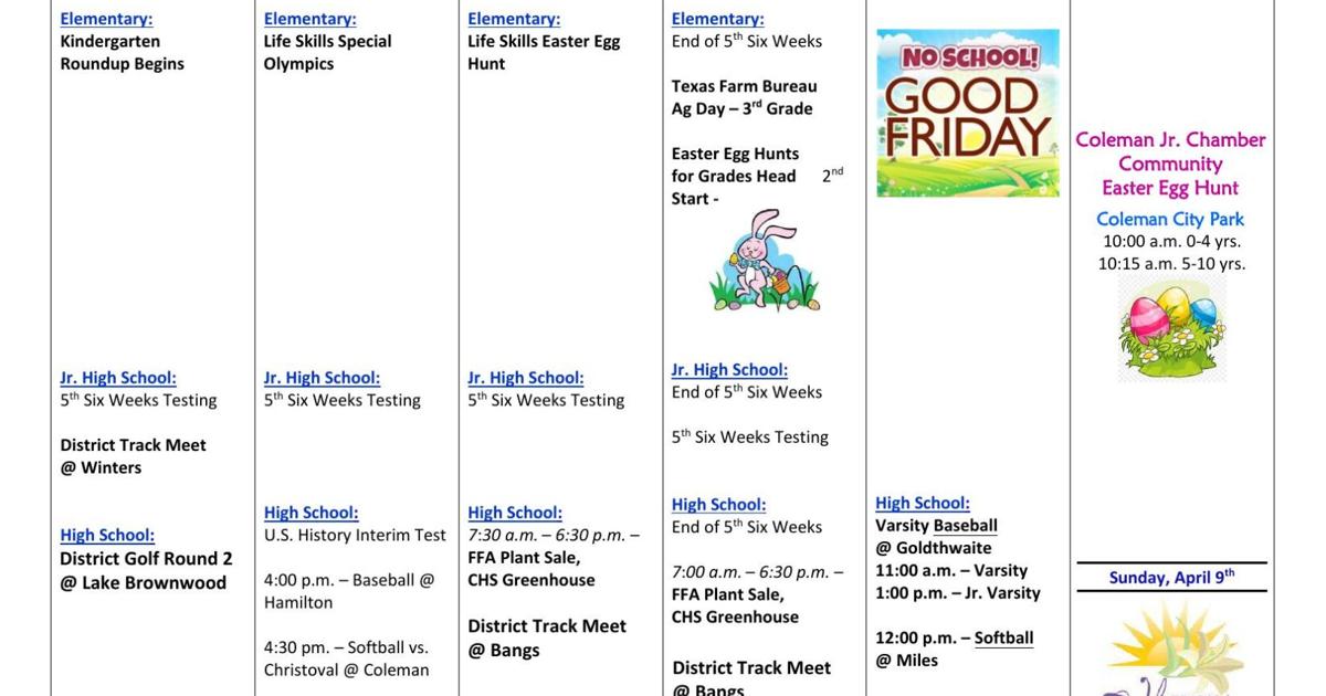 CISD Calendar for This Week News