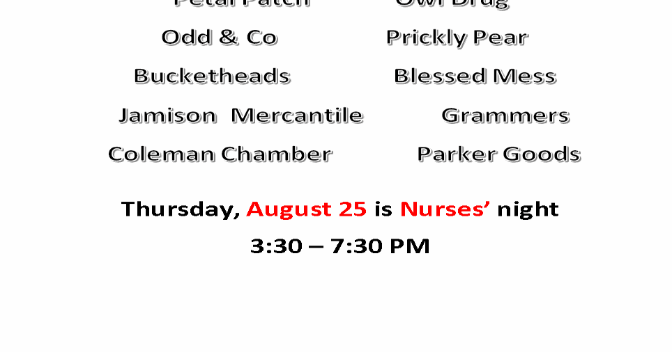 Nurses' Night in Downtown Coleman News