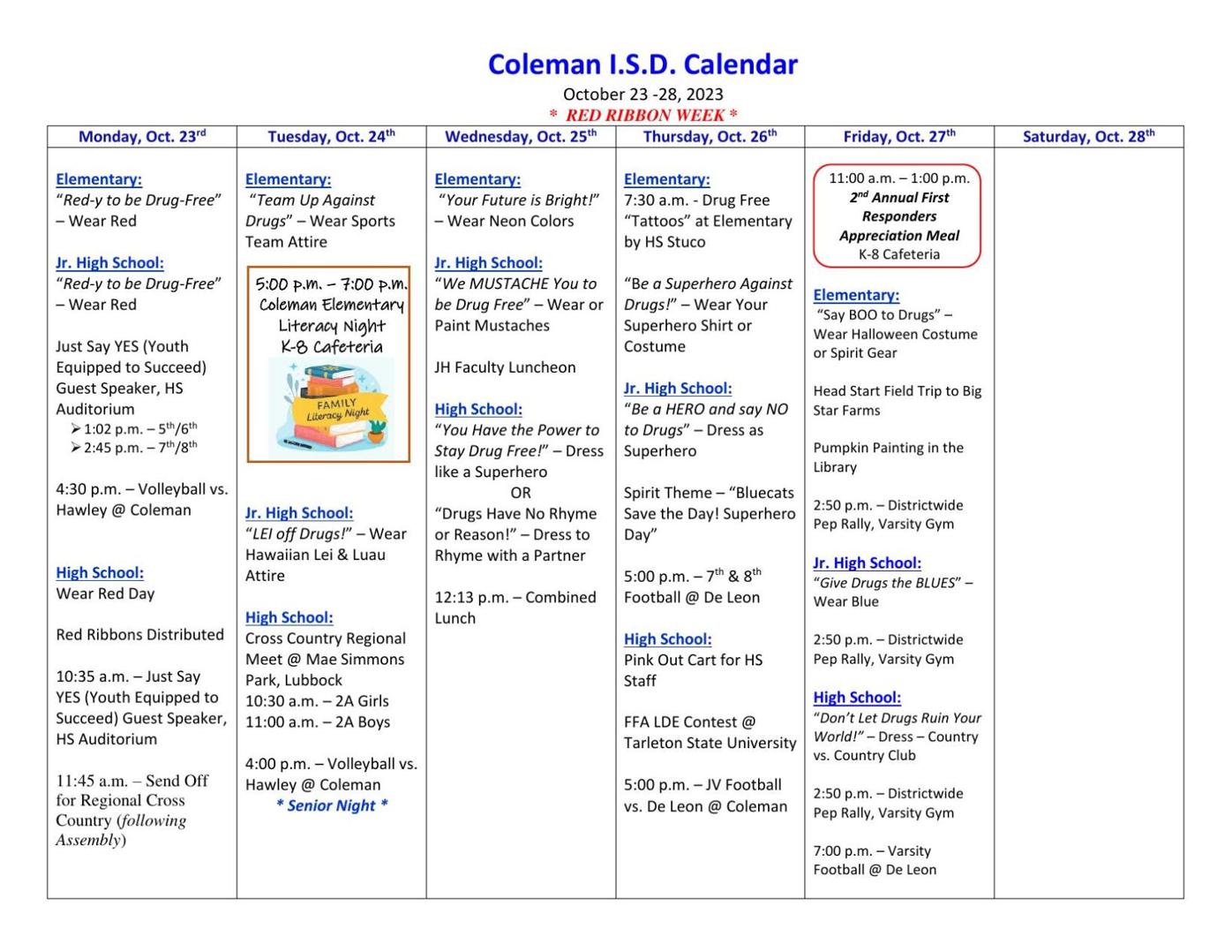 CISD School Calendar
