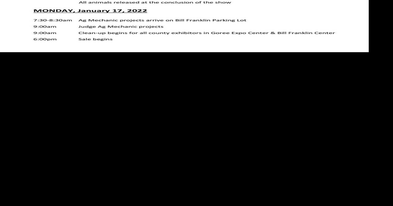 stock show schedule