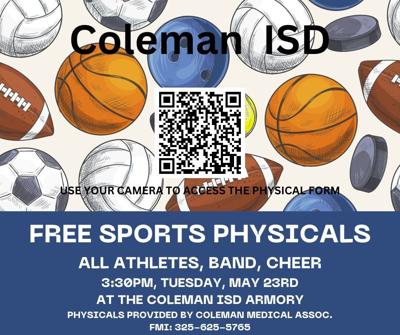 Coleman ISD Free UIL Physicals Tuesday | News | colemantoday.com