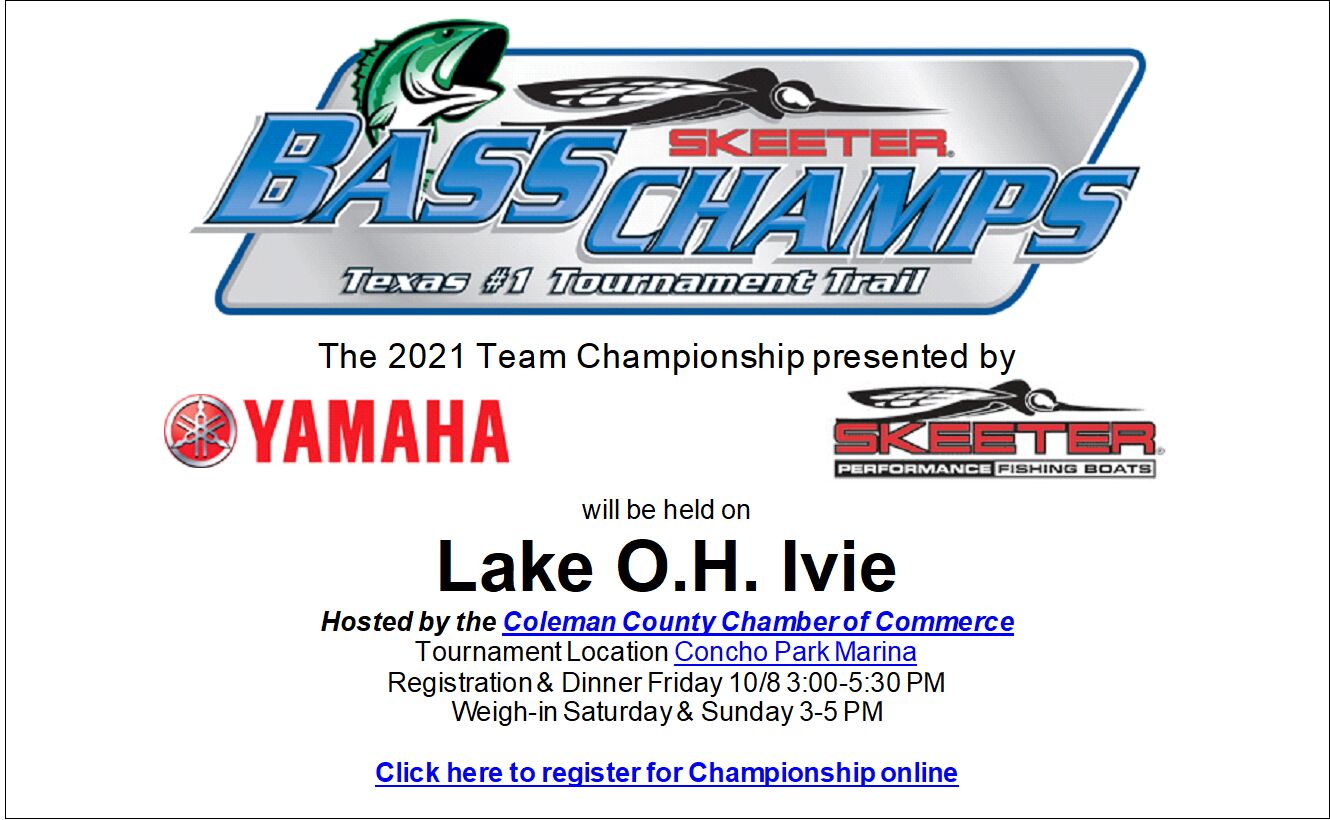 Bass Champs Championship Lake OH Ivie Calendar