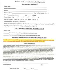 Cya Basketball Registration Has Begun News Colemantoday Com
