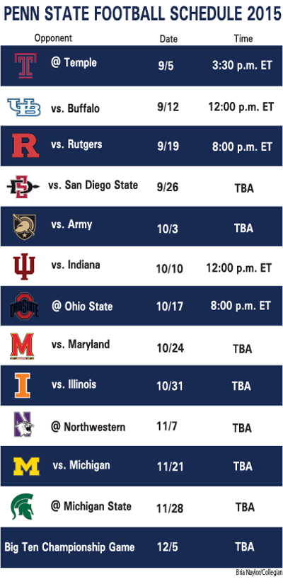 Penn State Football Schedule 2022 Printable Penn State Football's Schedule Gives Fans A Reason To Watch Every Game | Penn  State Football News | Collegian.psu.edu