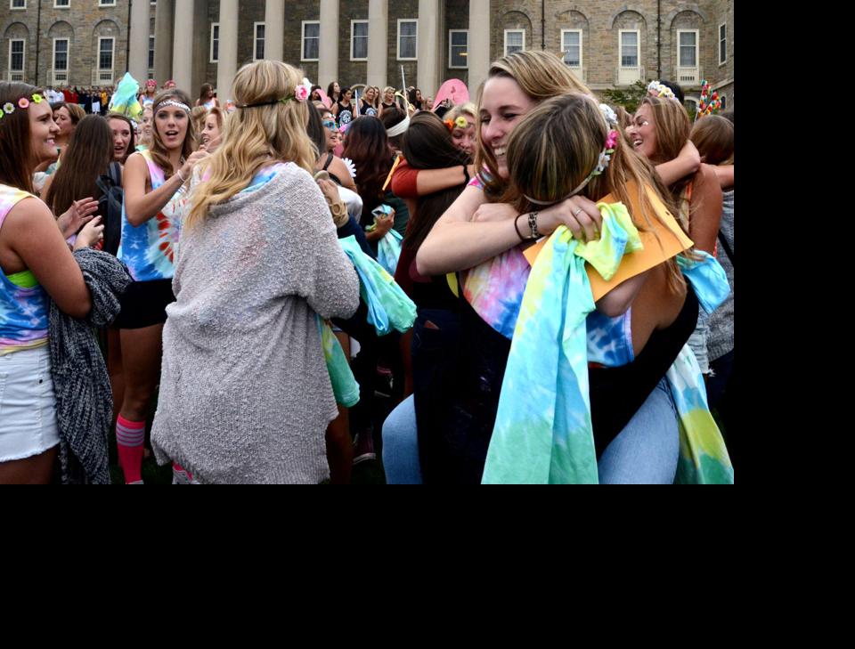 Sororities celebrate new members at Bid Day on Old Main University