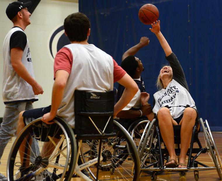 Students Play Wheelchair Basketball University Park Campus