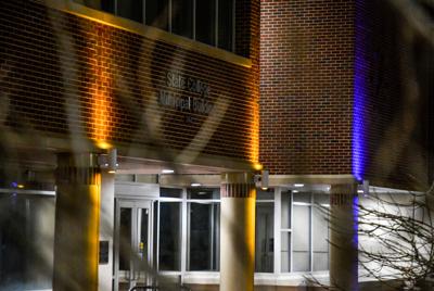 State College Municipal Building glows in support of Ukraine