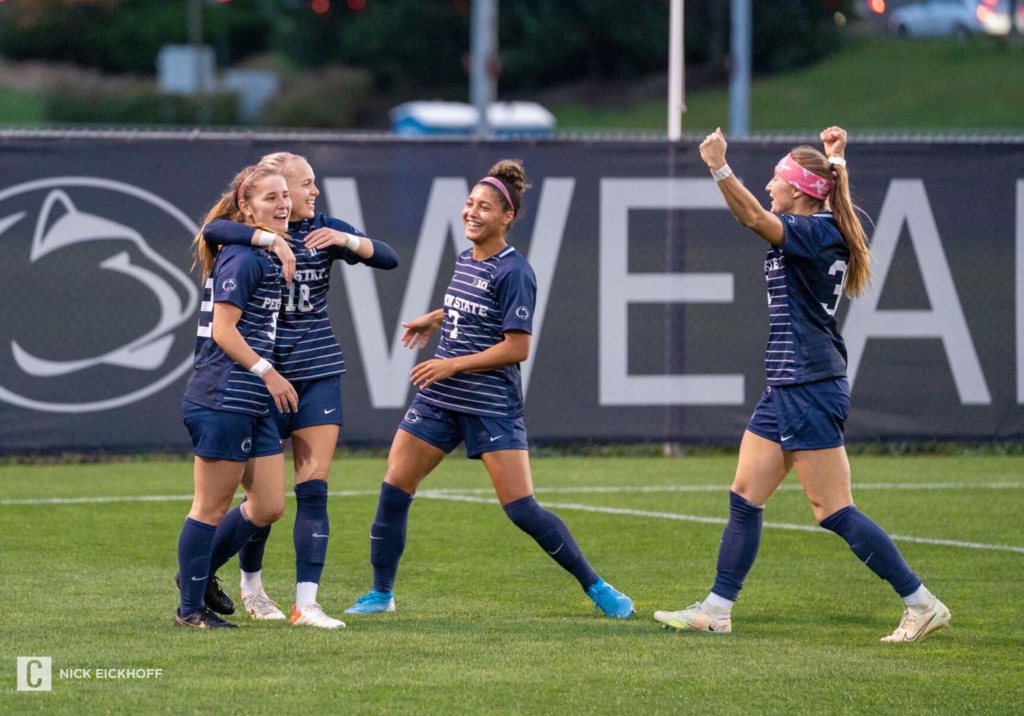 Former Penn State women's soccer forwards Penelope Hocking, Ally