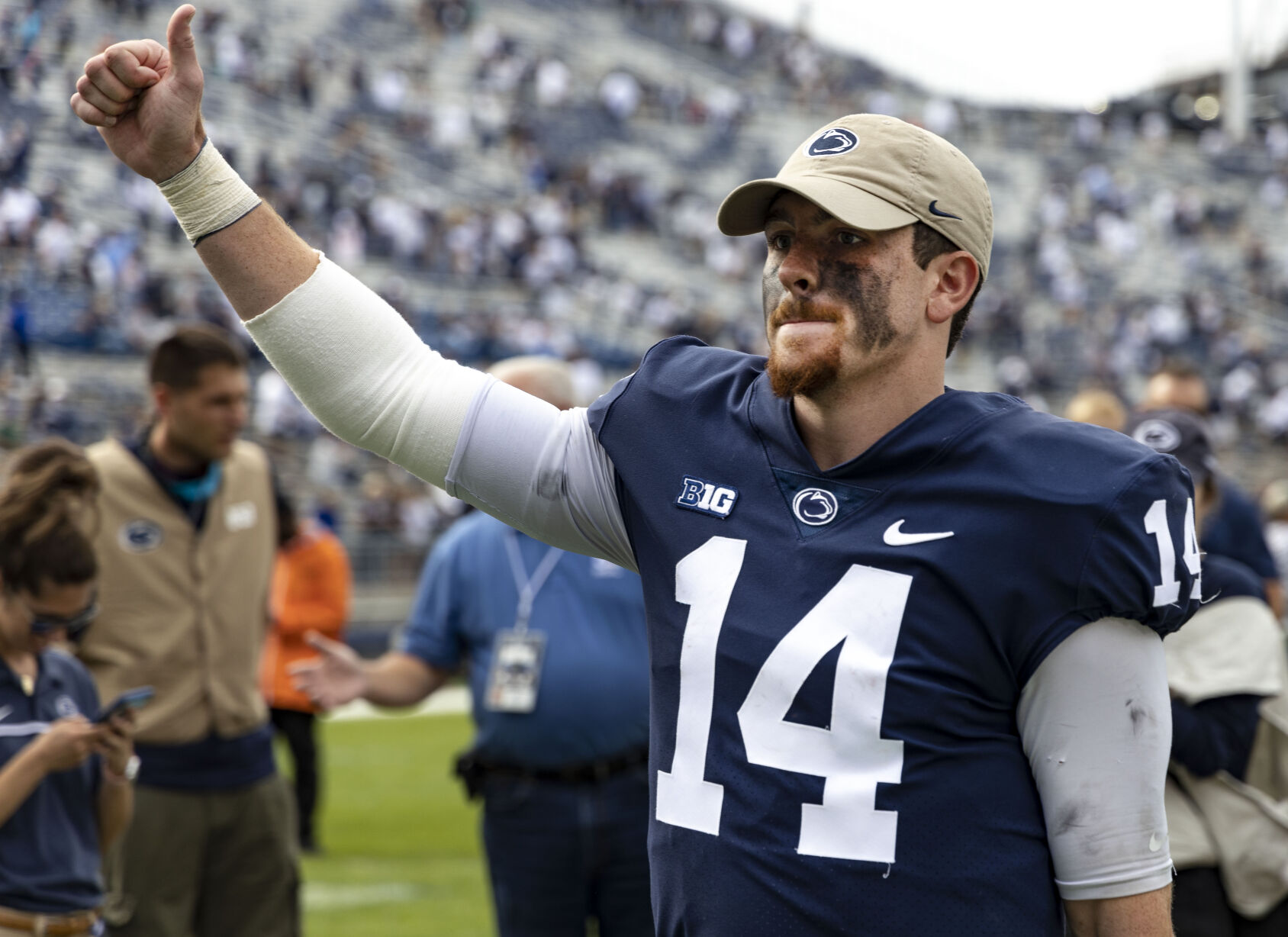 Penn State football quarterback Sean 
