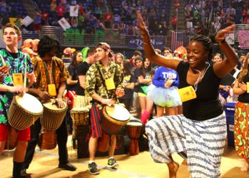 african nommo culture west collegian dancers drummers psu edu brings thon bjc opened sounds dancing bring members floor