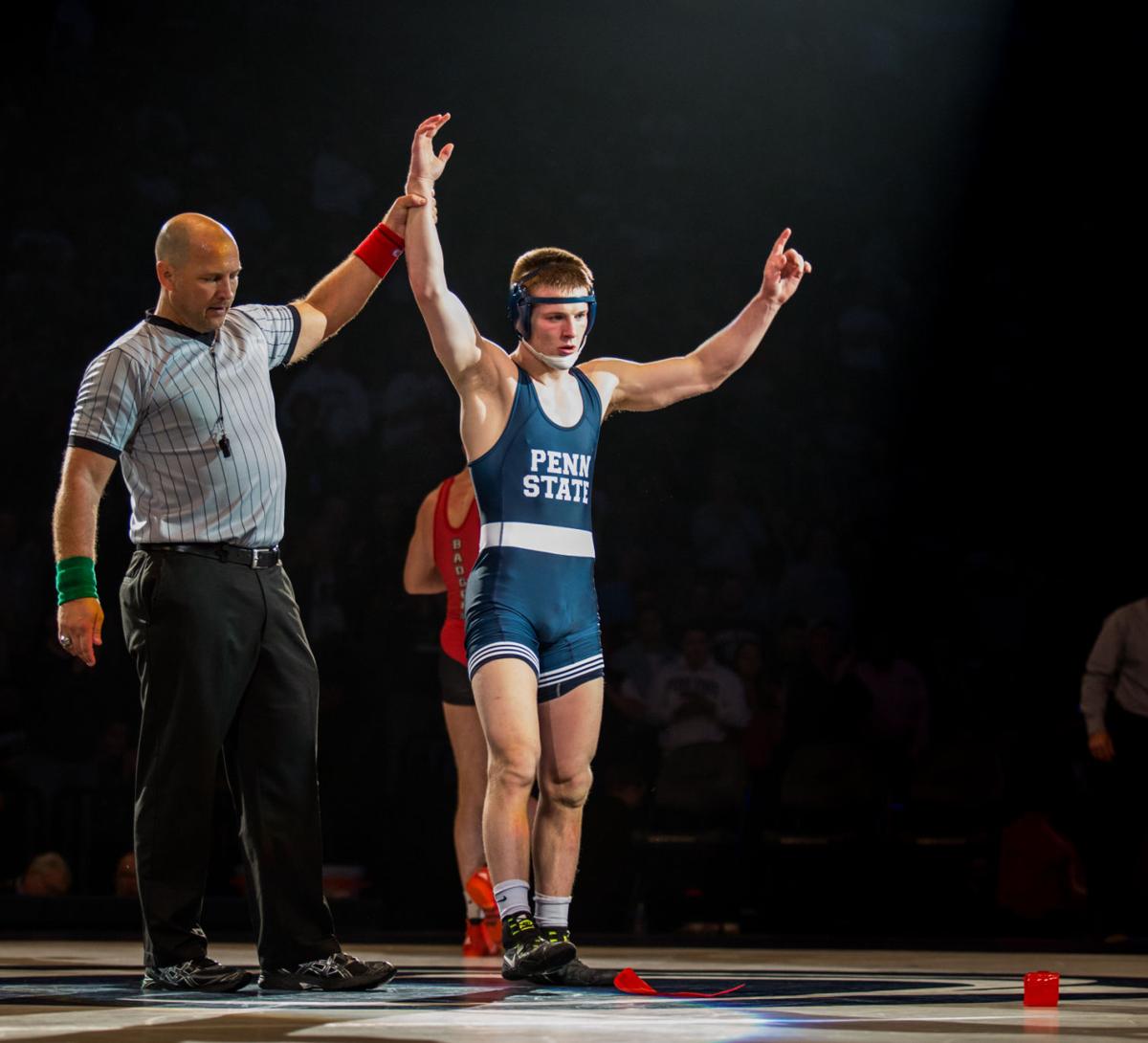 Penn State wrestling takes down Wisconsin at the BJC collegian.psu.edu
