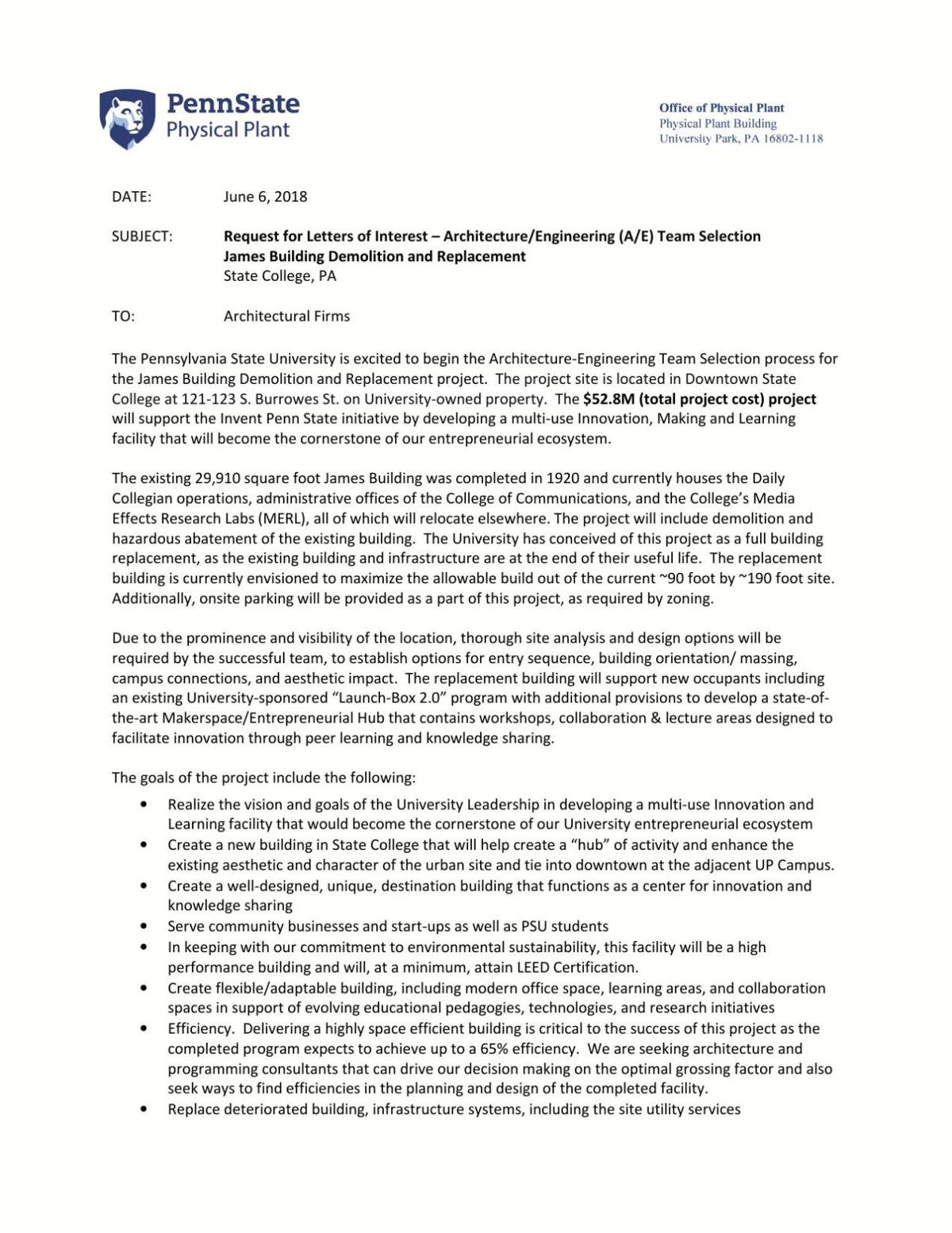 an unfortunate reality penn state plans to demolish penn state recommendation letter