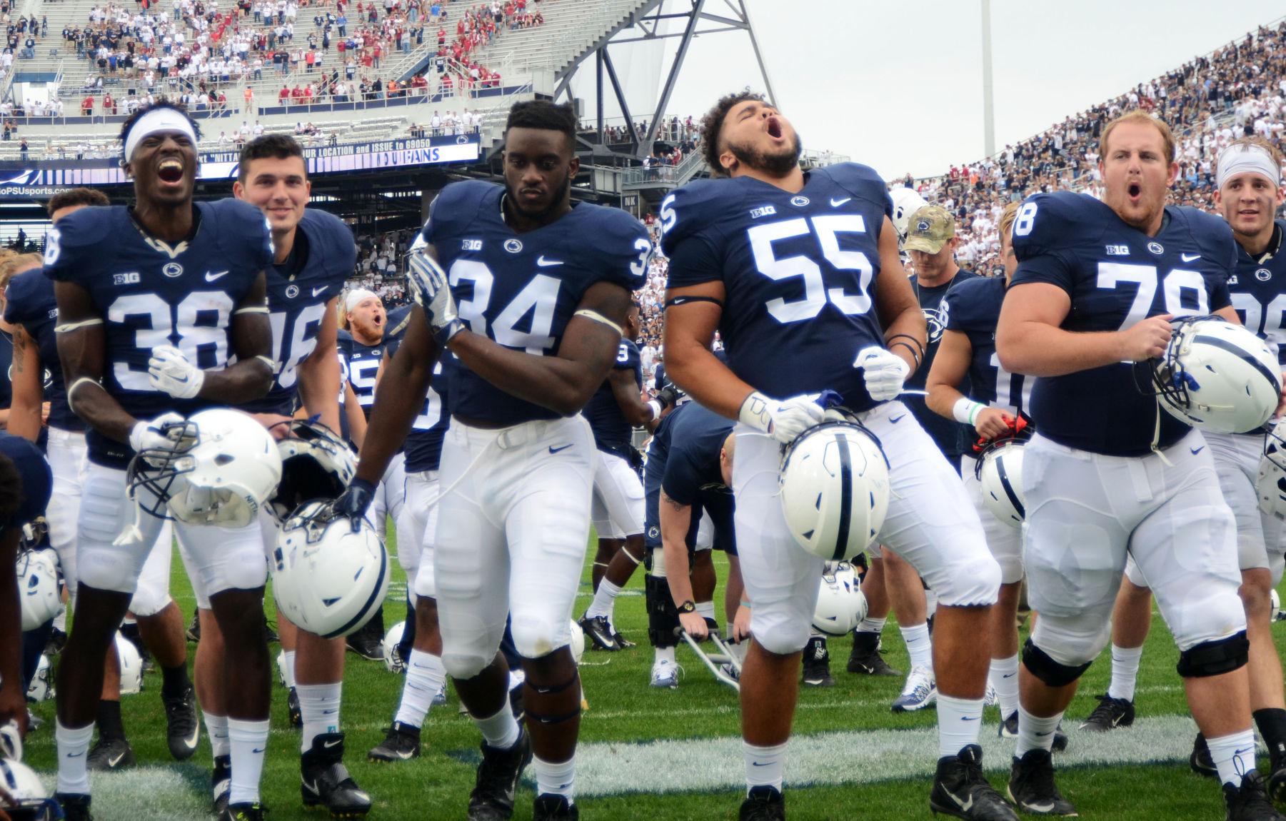 Penn State football players celebrate win over Iowa, post video of
