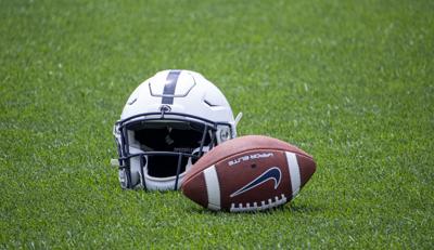 Penn State Football Media Day August 6 Artifact Photo (Helmet and Ball)