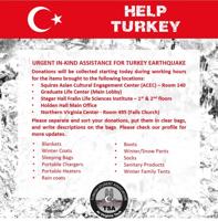The Turkish Student Association responds to earthquakes in Turkey and Syria