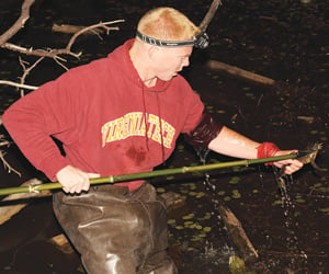 Frog hunting extracurricular activity for 'gigging' club