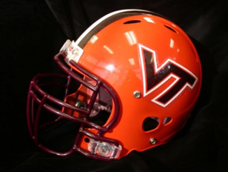 virginia tech orange helmet