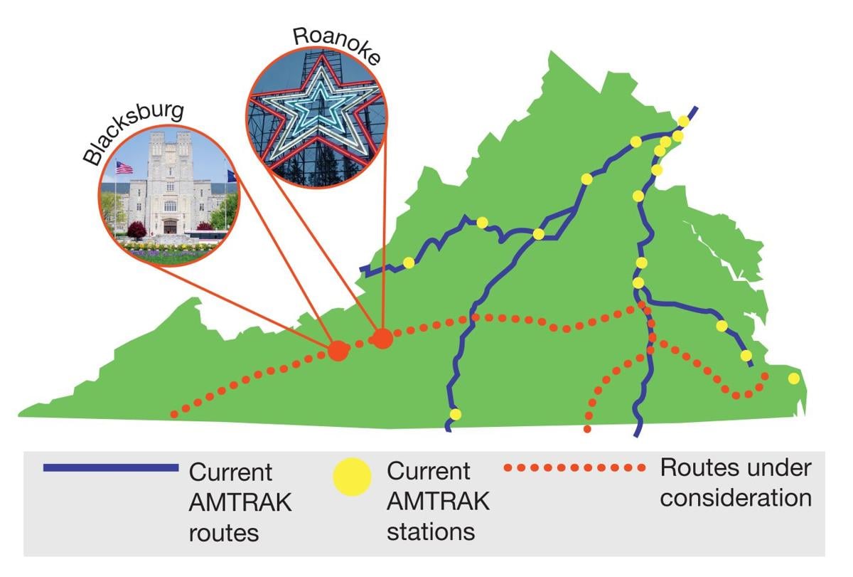 Amtrak passenger rail service in New River Valley by year 2020  News 