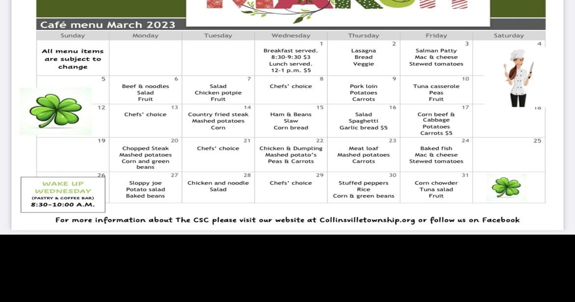 collinsville-senior-center-march-menu-arts-entertainment