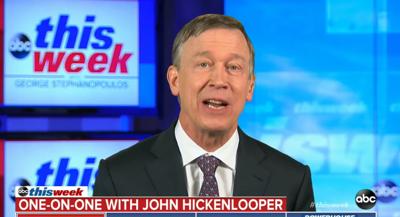 Presidential candidate John Hickenlooper in an interview on ABC's "this Week"