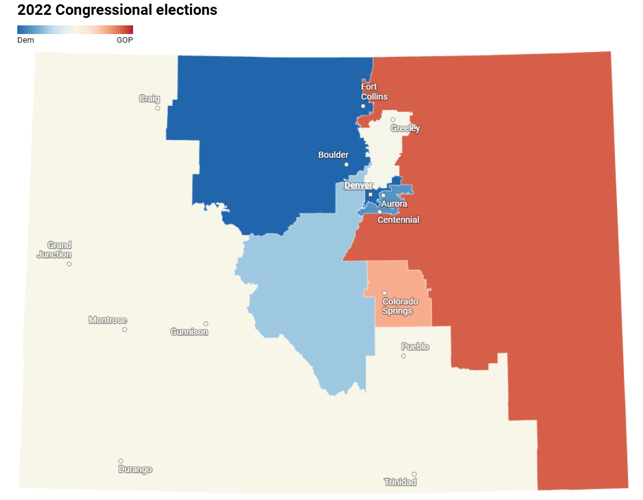 Colorado's 2024 vote A slight red shift in a still predominantly blue