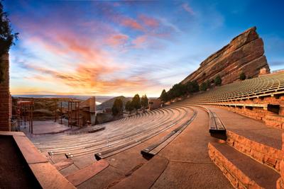 Red Rocks at sunrise, near Denver. Photo Credit: Adam-Springer (iStock).