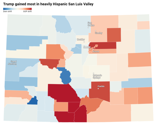 Colorado's 2024 vote A slight red shift in a still predominantly blue