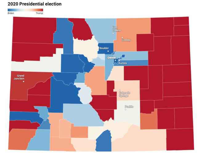 Colorado's 2024 vote A slight red shift in a still predominantly blue