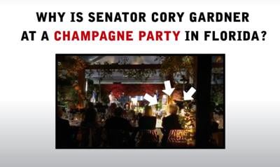 Gardner champagne Senate Majority PAC ad