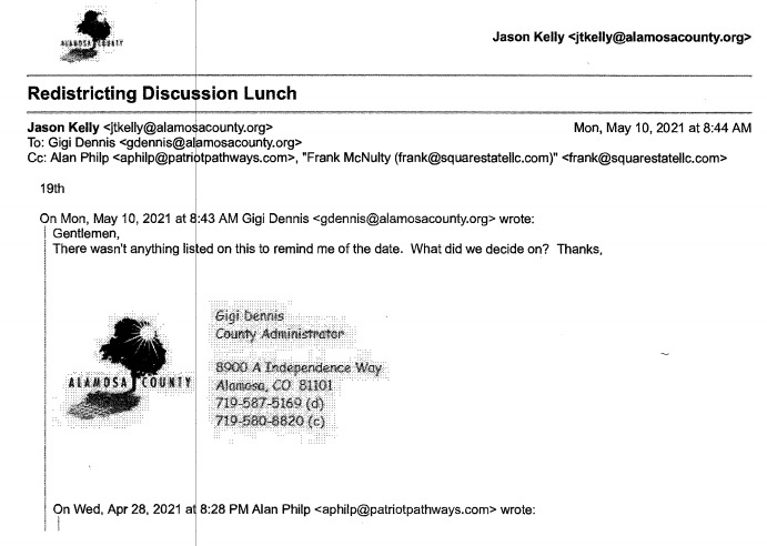 Redistricting Discussion Lunch email