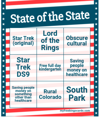 State of the State bingo