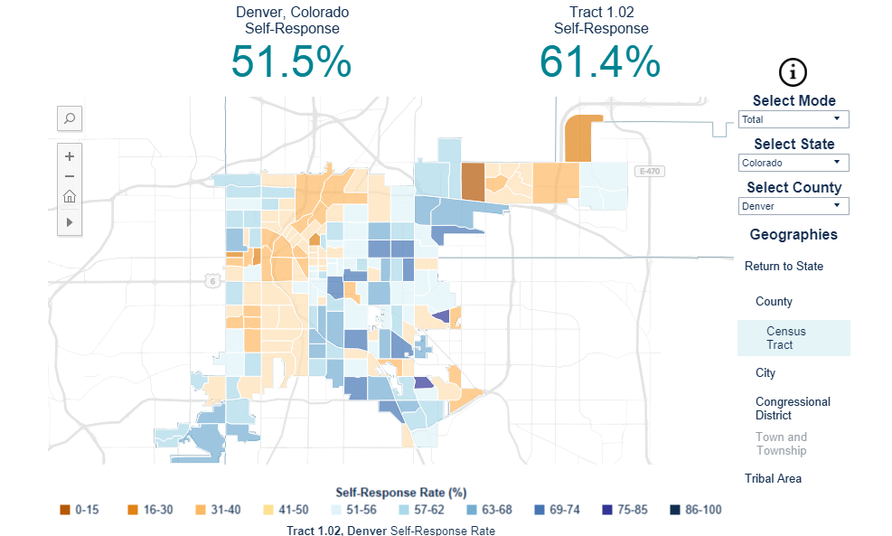 Denver’s less affluent neighborhoods show lower response rates to 2020