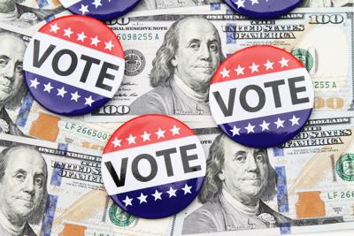Vote campaign finance button