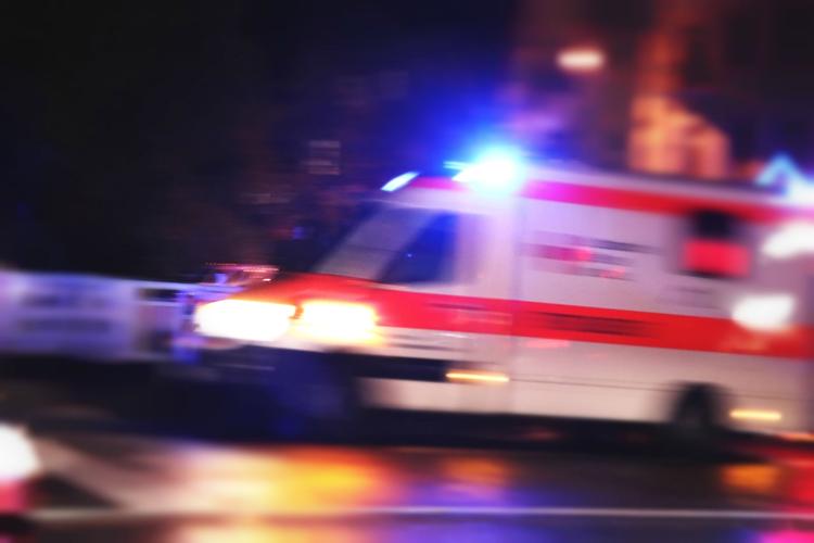 Blurry emergency car ambulance