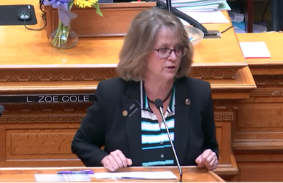 Sen. Barbara Kirkmeyer debates property tax bill