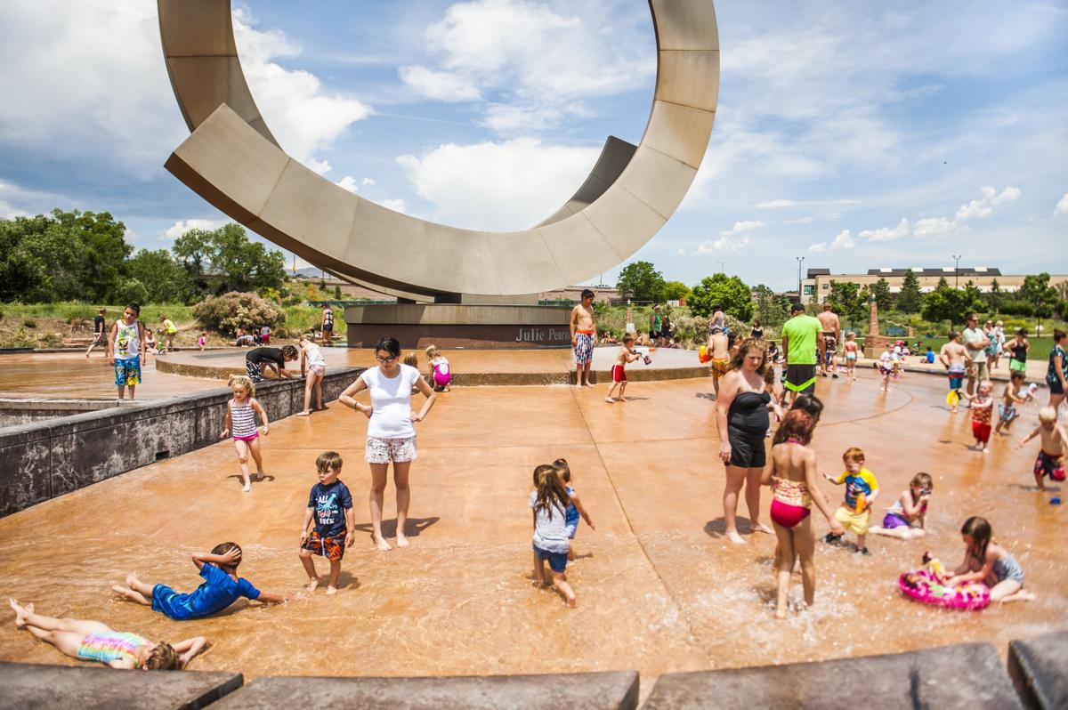 America the Beautiful Park fountain again celebrating cycle of water