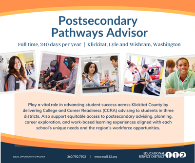 Postsecondary Pathways Advisor (Lyle, Wishram, Klickitat) image 1